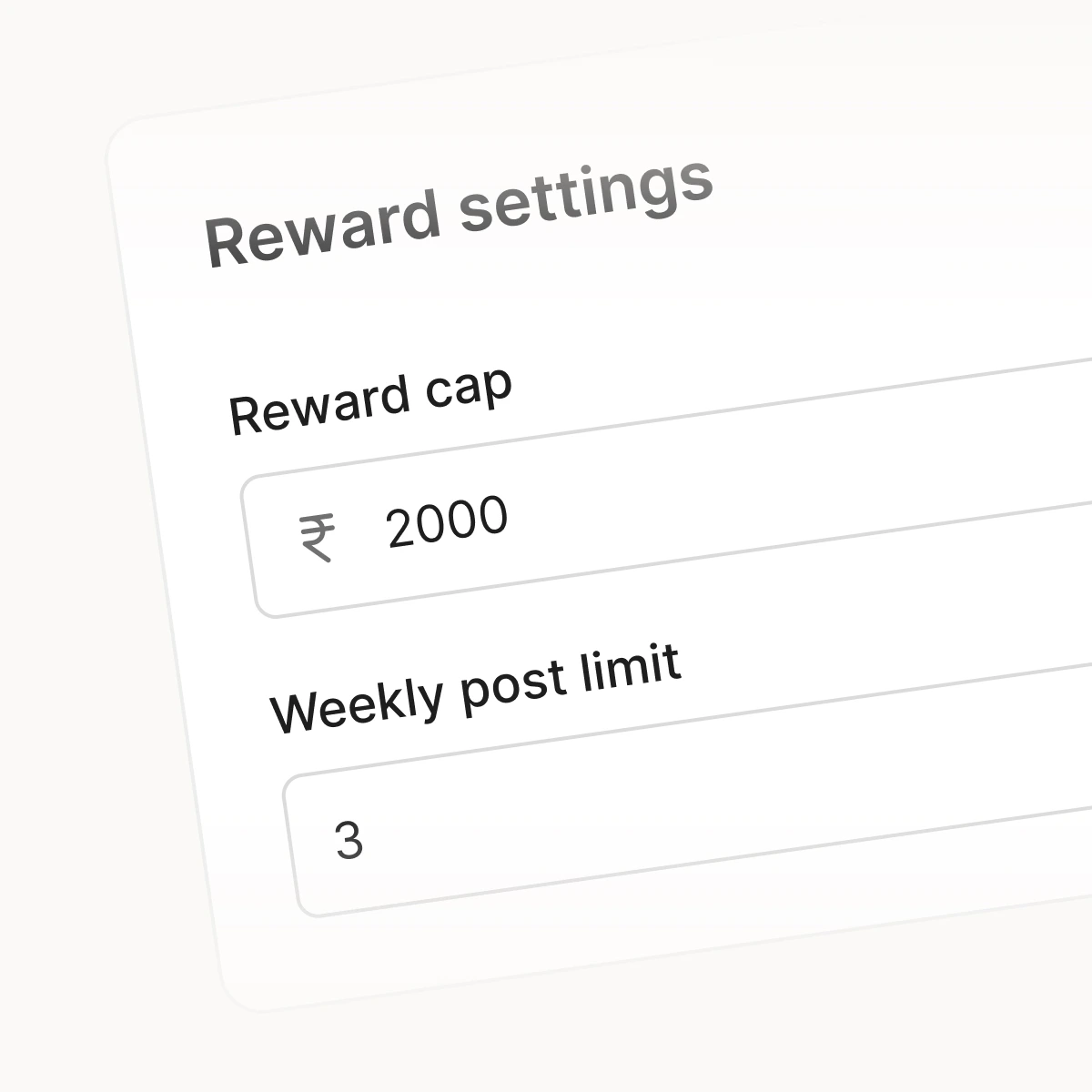 Configure your reward settings and manage your spend